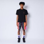 画像2: GRUNGE B.BALL GRAFFITI SHORTS BLACK 122-016002 BK AKTR アクター Shorts ショーツ バスパン ウエア  【MEN'S】【SALE商品】 (2)