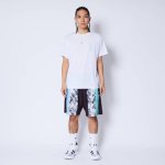 画像2: GRUNGE B.BALL GRAFFITI SHORTS WHITE 122-016002 WH AKTR アクター Shorts ショーツ バスパン ウエア  【MEN'S】【SALE商品】 (2)