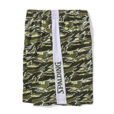 画像1: 布帛 Shorts Tiger Camo Khaki SMP22003-4500 Spalding スポルディング Shorts ショーツ バスパン ウエア  【MEN'S】