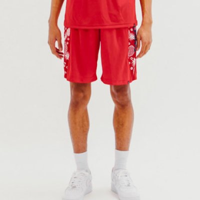 画像1: Practice Tropical Shorts Red SMP210090-6000 Spalding スポルディング Shorts ショーツ バスパン ウエア  【MEN'S】