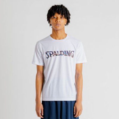 画像1: Tシャツ ナイトステージロゴ ライトフィット Wht SMT211310-2000 Spalding スポルディング Tシャツ ウエア  【MEN'S】