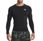 画像2: UA HG ARMOUR COMP L/S  Black 1361524-001 UnderArmour アンダーアーマー ロング　Tシャツ ウエア 秋冬物 【MEN'S】 (2)