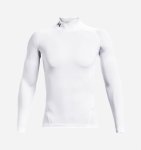 画像2: UA HG COMP MOCK LS White 1369606-100 インナー トップ UnderArmour アンダーアーマー サポーター (2)