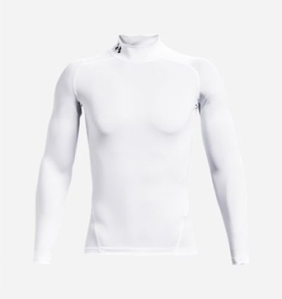 画像1: UA HG COMP MOCK LS White 1369606-100 インナー トップ UnderArmour アンダーアーマー サポーター