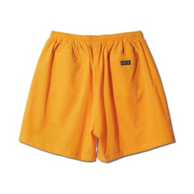 画像1: FADE LOGO SHORT WIDE PANTS YELLOW 222-050002 YL AKTR アクター Shorts ショーツ バスパン ウエア  【MEN'S】【SALE商品】