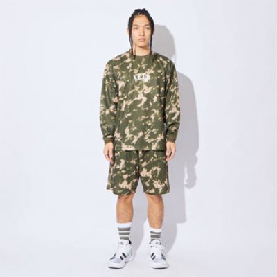 画像1: GHOST CAMO CUT-UP L/S SPORTS TEE GREEN 222-013005 GR AKTR アクター ロング　Tシャツ ウエア 秋冬物 【MEN'S】【SALE商品】