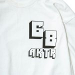 画像2: x68 AKTR L/S TEE BUZZER BEATER WHITE 222-088005 WH AKTR アクター ロング　Tシャツ ウエア 秋冬物 【MEN'S】 (2)