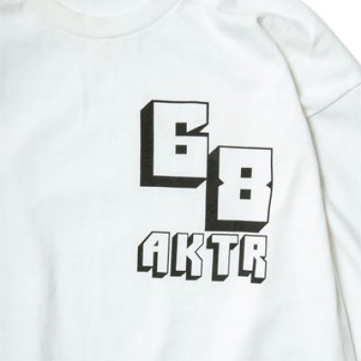 画像1: x68 AKTR L/S TEE BUZZER BEATER WHITE 222-088005 WH AKTR アクター ロング　Tシャツ ウエア 秋冬物 【MEN'S】