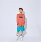 画像2: KIDS LOGO L/S SPORTS TEE RED 222-059005 RD GS AKTR アクター ロング　Tシャツ ウエア 秋冬物 【BOY'S】 キッズ アパレル【SALE商品】 (2)