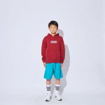 画像2: KIDS SWEAT PULLOVER HOODIE BURGUNDY 222-061010 BD GS AKTR アクター パーカー アウトウエア ウエア 秋冬物 【BOY'S】 キッズ アパレル【SALE商品】 (2)