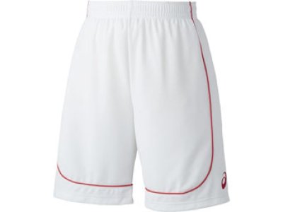 画像1: Practice Shorts White/Red XB7614-0123 Asics アシックス Shorts ショーツ バスパン ウエア  【MEN'S】