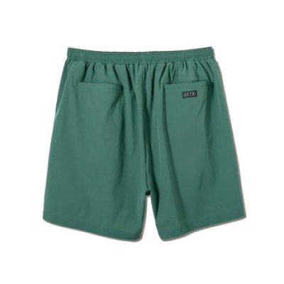 画像1: PAISLEY LOGO SHORT WIDE PANTS GREEN 223-034002 GR AKTR アクター Shorts ショーツ バスパン ウエア  【MEN'S】