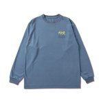 画像2: AEROSTEAM PHOTO L/S DRYTECH TEE BLUE 223-005005 BL AKTR アクター ロング　Tシャツ ウエア 秋冬物 【MEN'S】【SALE商品】 (2)