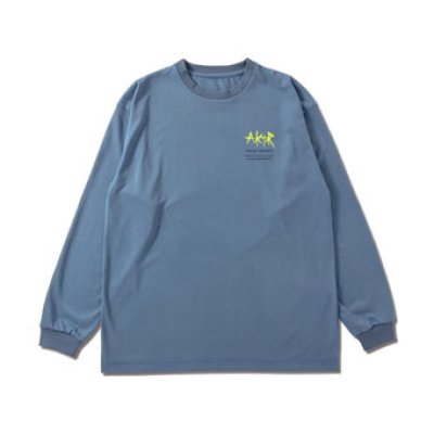 画像1: AEROSTEAM PHOTO L/S DRYTECH TEE BLUE 223-005005 BL AKTR アクター ロング　Tシャツ ウエア 秋冬物 【MEN'S】【SALE商品】