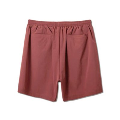 画像1: SHORT WIDE PANTS BURGUNDY 223-014002 BD AKTR アクター Shorts ショーツ バスパン ウエア  【MEN'S】【SALE商品】