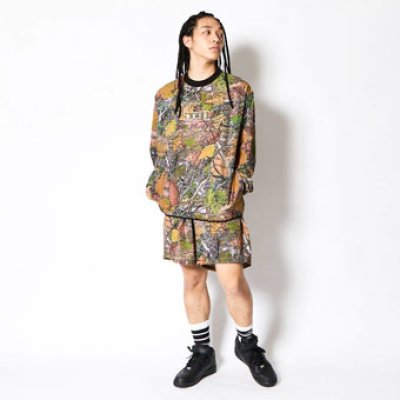 画像1: REAL TREE CAMO SHORT WIDE PANTS OLIVE 223-015002 OL AKTR アクター Shorts ショーツ バスパン ウエア  【MEN'S】【SALE商品】