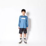 画像2: KIDS AKTR LOGO L/S SPORTS TEE BLUE 223-042005 BL GS AKTR アクター ロング　Tシャツ ウエア 秋冬物 【BOY'S】 キッズ アパレル【SALE商品】 (2)