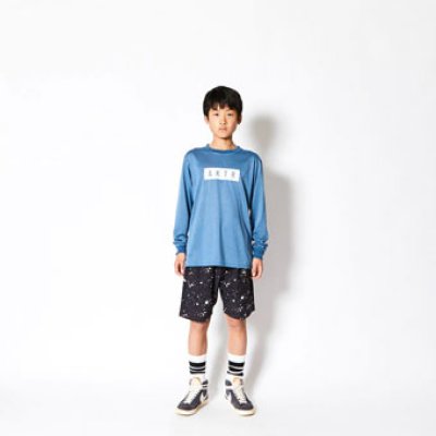 画像1: KIDS AKTR LOGO L/S SPORTS TEE BLUE 223-042005 BL GS AKTR アクター ロング　Tシャツ ウエア 秋冬物 【BOY'S】 キッズ アパレル【SALE商品】