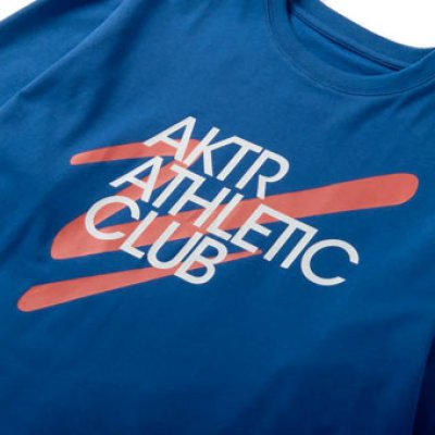 画像1: xSPORTY AAC COTTON L/S TEE  BLUE 223-048005 BL AKTR アクター ロング　Tシャツ ウエア 秋冬物 【MEN'S】