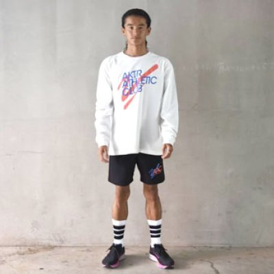 画像1: xSPORTY AAC COTTON L/S TEE  WHITE 223-048005 WH AKTR アクター ロング　Tシャツ ウエア 秋冬物 【MEN'S】