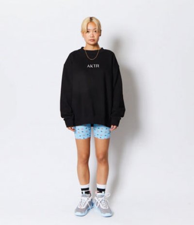 画像1: GLOW CREW SWEAT BLACK 123-052010 BK AKTR アクター スウェット アウトウエア ウエア 【WOMEN'S】アパレル
