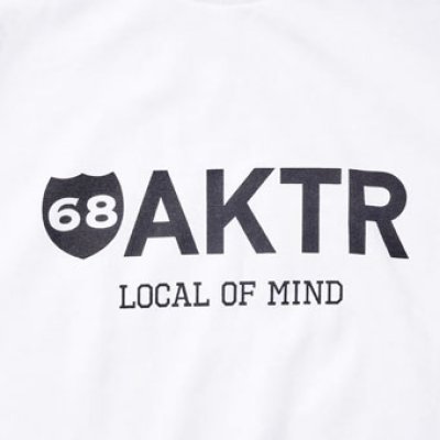 画像1: 68xAKTR L/S LOGO TEE WHITE 223-108005 WH AKTR アクター ロング　Tシャツ ウエア 秋冬物 【MEN'S】