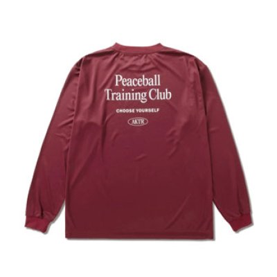 画像1: PEACEBALL T.C. L/S SPORTS TEE BURGUNDY 223-101005 BD AKTR アクター ロング　Tシャツ ウエア 秋冬物 【MEN'S】【SALE商品】