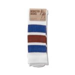 画像2: MONSTER SOCKS WHITExBLUE 223-104021 WHxBL CREWソックス AKTR アクター ソックス (2)