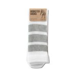 画像2: MONSTER SOCKS WHITExGRAY 223-104021 WHxGY CREWソックス AKTR アクター ソックス (2)