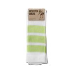 画像2: MONSTER SOCKS WHITExLIME GREEN 124-024021 WHxLMGR CREWソックス AKTR アクター ソックス (2)