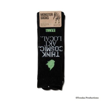 画像1: ATOMxAKTR MONSTER SOCKS BLACK 124-058021 BK CREWソックス AKTR アクター ソックス