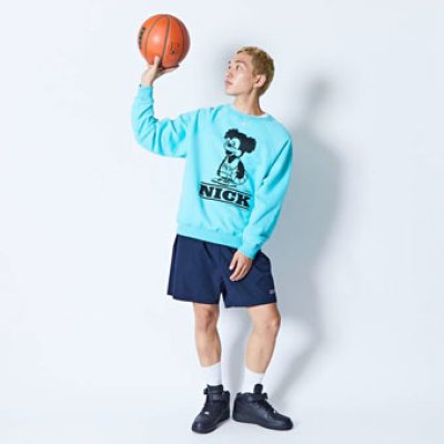 画像1: CARTOON NICK SWEAT CREW NECK LIGHT BLUE 224-030010 LBL AKTR アクター スウェット アウトウエア ウエア  【MEN'S】