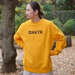 画像2: 68xAKTR LOGO CREW SWEAT YELLOW 224-108010 YL AKTR アクター スウェット アウトウエア ウエア  【MEN'S】 (2)
