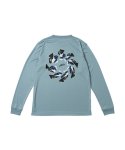画像2: TORSION NICK L/S SPORTS TEE BLUE 225-022005 BL AKTR アクター ロング　Tシャツ ウエア 秋冬物 【MEN'S】 (2)