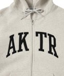 画像2: COLLEGE LOGO SWEAT ZIP HOODIE OATMEAL 225-024010 OM AKTR アクター パーカー アウトウエア ウエア 秋冬物 【MEN'S】 (2)