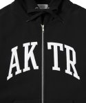 画像2: COLLEGE LOGO SWEAT ZIP HOODIE BLACK 225-024010 BK AKTR アクター パーカー アウトウエア ウエア 秋冬物 【MEN'S】 (2)