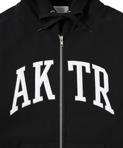 画像1: COLLEGE LOGO SWEAT ZIP HOODIE BLACK 225-024010 BK AKTR アクター パーカー アウトウエア ウエア 秋冬物 【MEN'S】