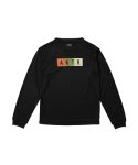 画像2: KIDS FADE BOX LOGO L/S SPORTS TEE BLACK 225-038005 BK GS AKTR アクター ロング　Tシャツ ウエア 秋冬物 【BOY'S】 キッズ アパレル (2)