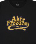 画像2: FREEDOM LOGO SPORTS TEE BLACK 225-028005 BK AKTR アクター Tシャツ ウエア  【MEN'S】 (2)