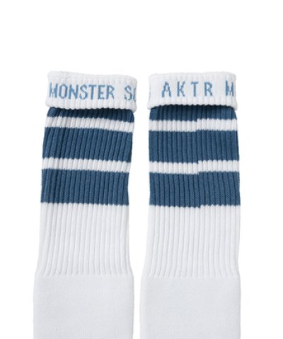 画像1: MONSTER SOCKS WHITExBLUE 225-006021 WHxBL AKTR アクター ソックス