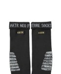 画像2: AKTR LOGO NEO FUTURE SOCKS D-GRAY 225-016021 DGY CREWソックス AKTR アクター ソックス (2)