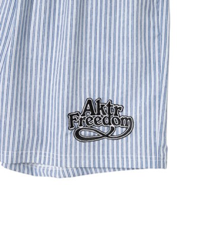 画像1: FREEDOM STRIPE 5.5-INCH SHRT WD PNTS BLUE 225-030002 BL AKTR アクター Shorts ショーツ バスパン ウエア  【MEN'S】