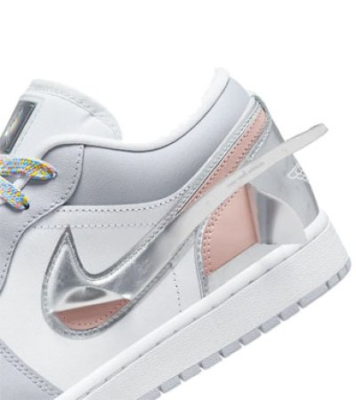 画像2: Air Jordan 1 Low SE White/Gray DX6070-101 Jordan ジョーダン テイク ユアー チャンス シューズ   【海外取寄】