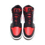画像3: Air Jordan 1 Mid  Black/Fire Red-White 554724-079 Jordan ジョーダン シューズ   【海外取寄】 (3)