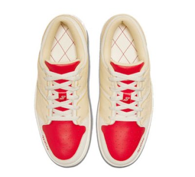 画像2: Air Jordan　Nu 1 Low  x Jason Tatun Ivory/U.red/Vanilla FB1300-100 Jordan ジョーダン ジェイソン　テイタム シューズ   【海外取寄】