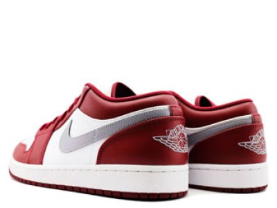 画像2: Air Jordan 1 Low  White/Cherry/Cement Gray 553558-615 Jordan ジョーダン シューズ   【海外取寄】