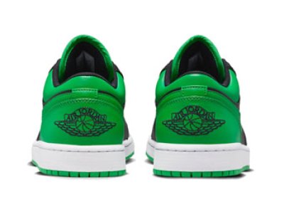 画像2: Air Jordan 1 Low Black/Lucky Green 553558-065 Jordan ジョーダン シューズ   【海外取寄】