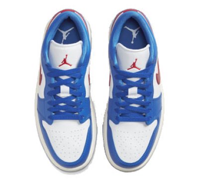 画像2: Wmns Air Jordan 1 Low SE Blue/Red/White/Sail DC0774-416 Jordan ジョーダン シューズ   【海外取寄】【WOMEN'S】