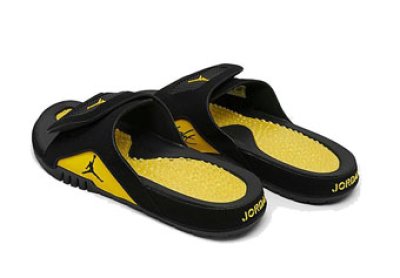 画像2: Jordan Hydro Retro 4 Slides Black/Tour Yellow 532225-017 Jordan ジョーダン サンダル シューズ   【海外取寄】