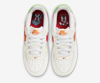 画像2: Air Force 1 Low  LV8  GS Year of the Rabbit White/Orange/Red FD9912-181 Nike ナイキ シューズ   【海外取寄】【GS】キッズ